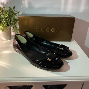 ✨Gucci✨Flats: Moca Pelle S. Cuoio Vitello Vernice Soft Nero